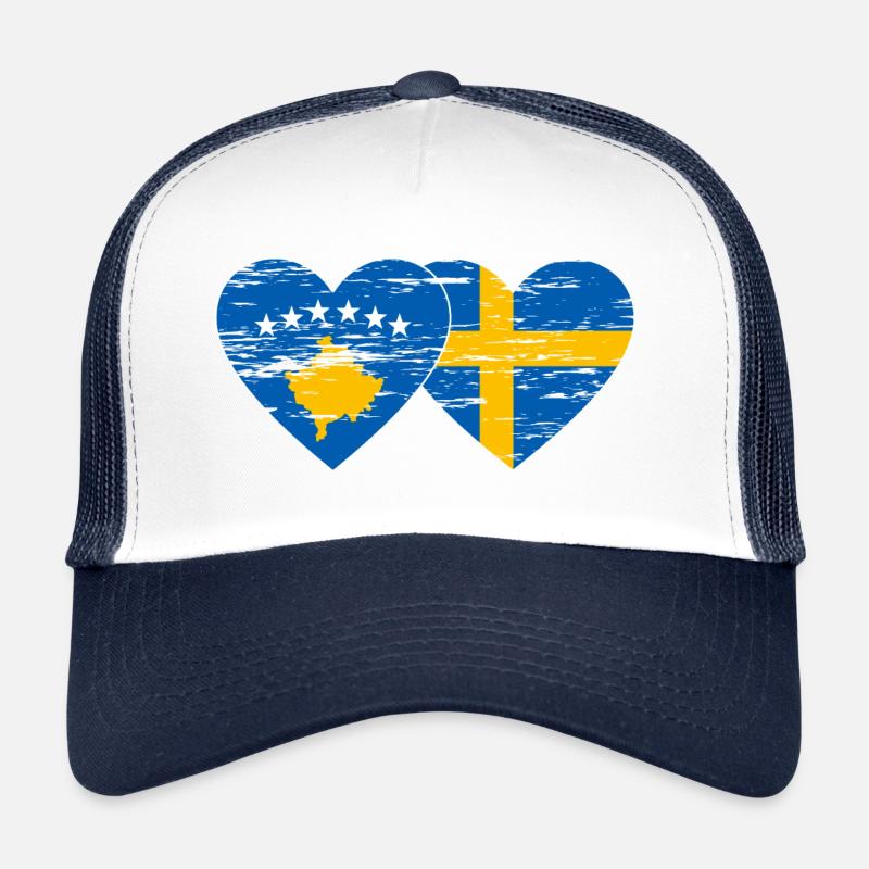 Kosovo Suède Drapeau utilisé Casquette trucker 