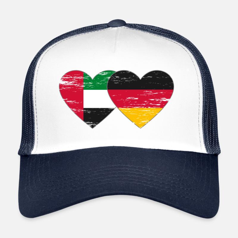 Émirats arabes unis Allemagne Cœur Casquette trucker 