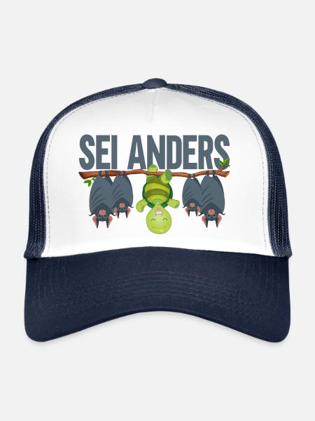 Sei Anders - Trucker Cap - Weiß/Navy - Vorne