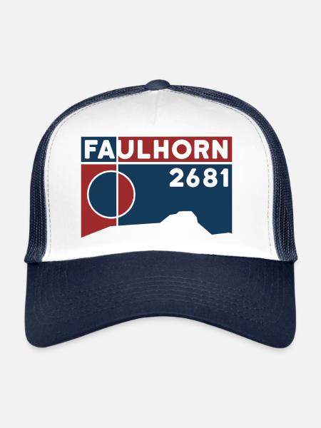 Faulhorn Hike Tobogganing Hiking Grindelwald - Trucker Cap - white/navy - Front