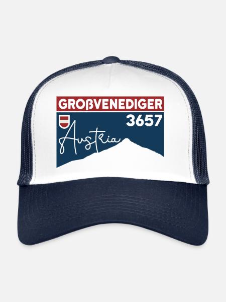 Großvenediger Tour Ski Tour Mountain Hike Normal Route - Trucker Cap - white/navy - Front