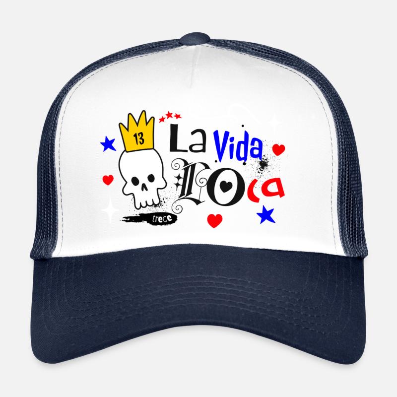 La Vida... - Casquette trucker  - blanc/marine