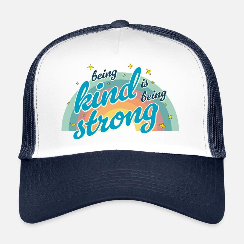 Freundlich zu sein bedeutet, stark zu sein - Trucker Cap - Weiß/Navy