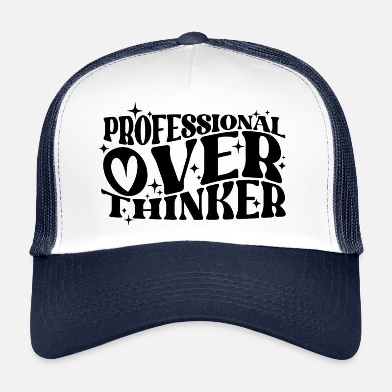 Professioneller Überdenker Witzige Typografie Humor Trucker Cap