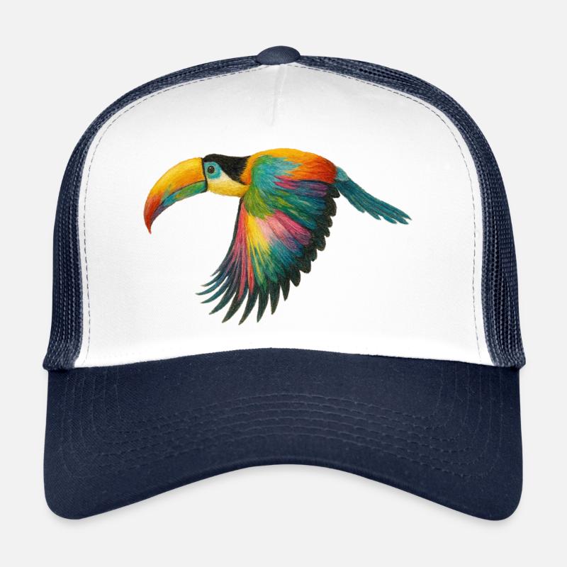 Regenbogen Papagei Muster Trucker Cap