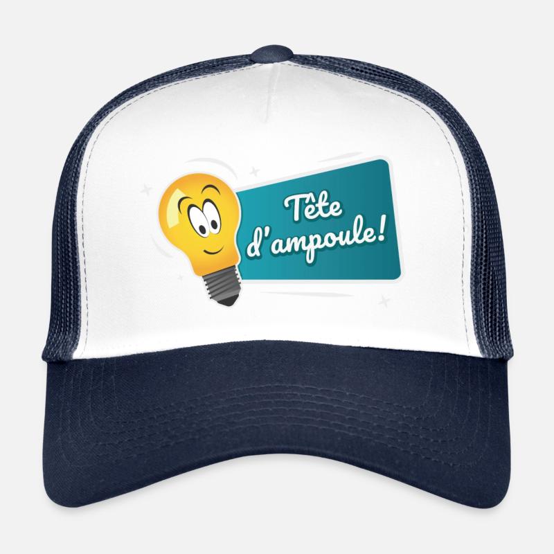 Tête d'ampoule - Casquette trucker - blanc/marine