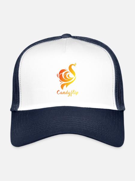 Candyflip Peacock (Emma et Alice) - Casquette trucker  - blanc/marine - Devant