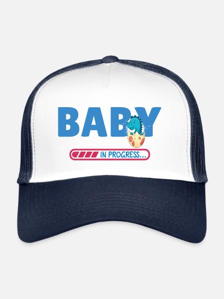 Baby in progress - Trucker Cap - white/navy