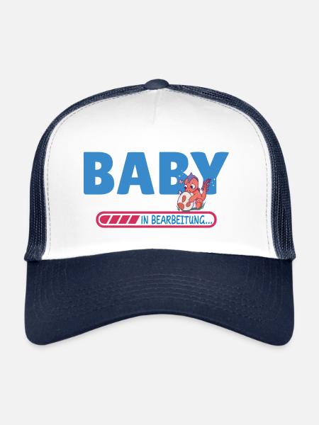 Baby in progress - Trucker Cap - white/navy - Front