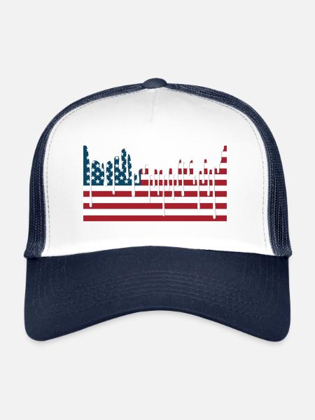 USA FLAG Tee Shirts - Casquette trucker  - blanc/marine - Devant