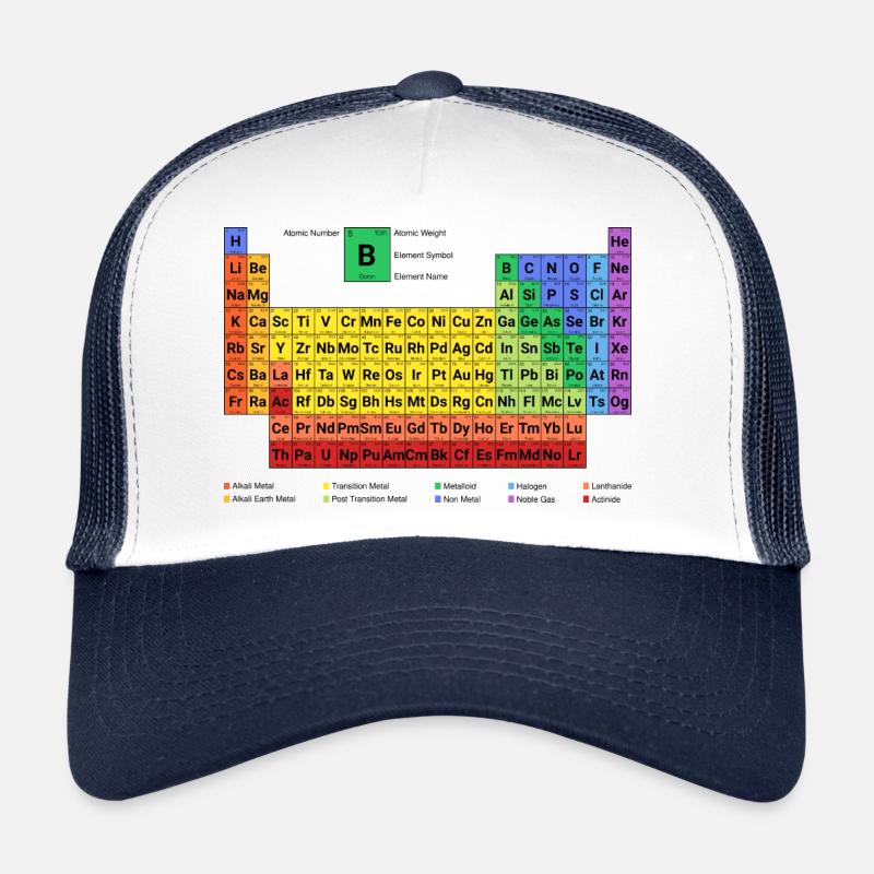 Periodic Table of the Elements New, Complete, Colorful Trucker Cap