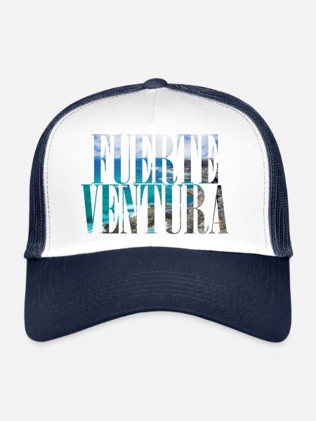 Fuerteventura Canaries Canaries Espagne - Casquette trucker  - blanc/marine - Devant
