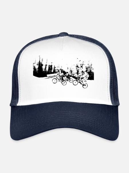bmx racer - Casquette trucker  - blanc/marine - Devant