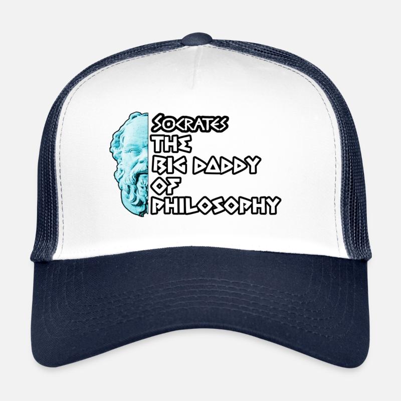 Papa der Philosophie - Trucker Cap - Weiß/Navy