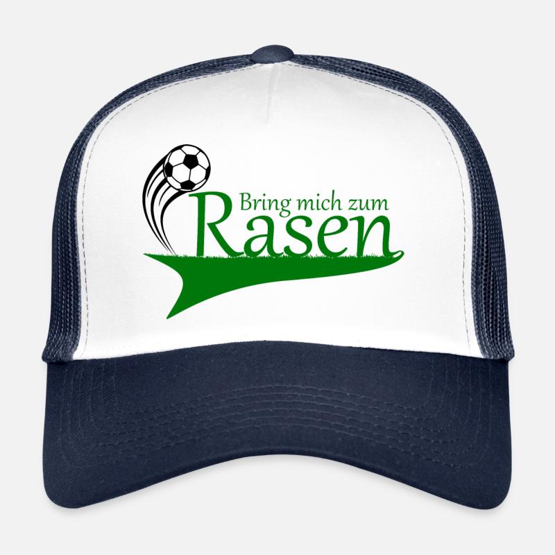 Bring mich zum Rasen - Trucker Cap - Weiß/Navy