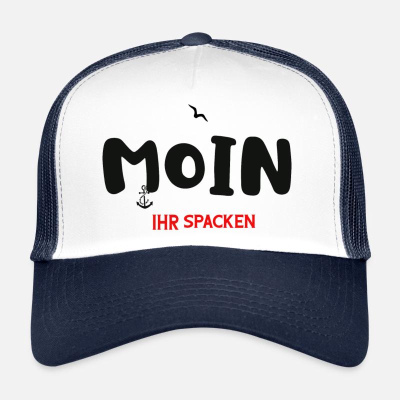 Moin Ihr Spacken - Trucker Cap - Weiß/Navy