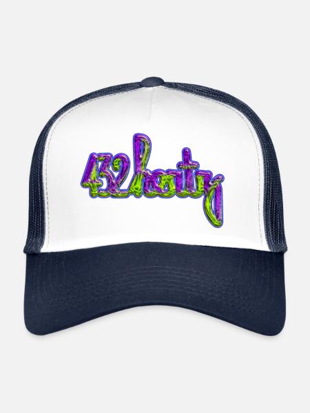 432hertz - Casquette trucker  - blanc/marine - Devant