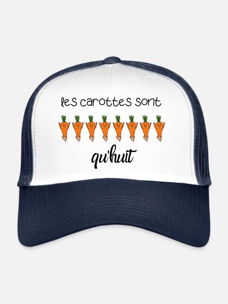 les carottes sont cuites - Casquette trucker  - blanc/marine - Devant