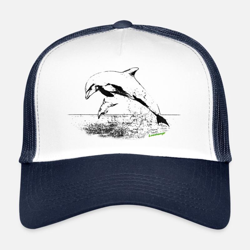 dauphins - Casquette trucker - blanc/marine