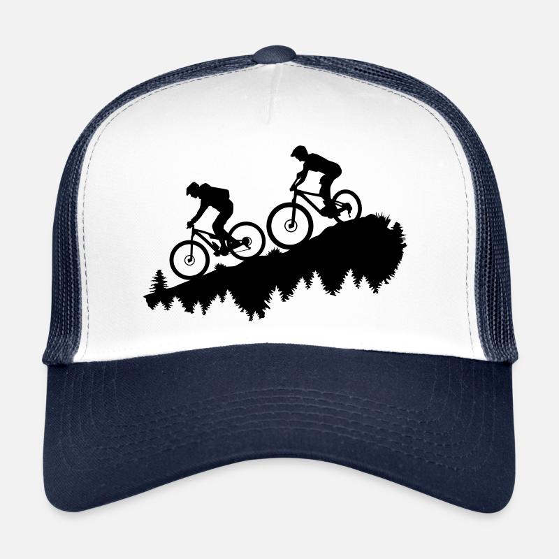Mountain biking, mountain biking Trucker Cap