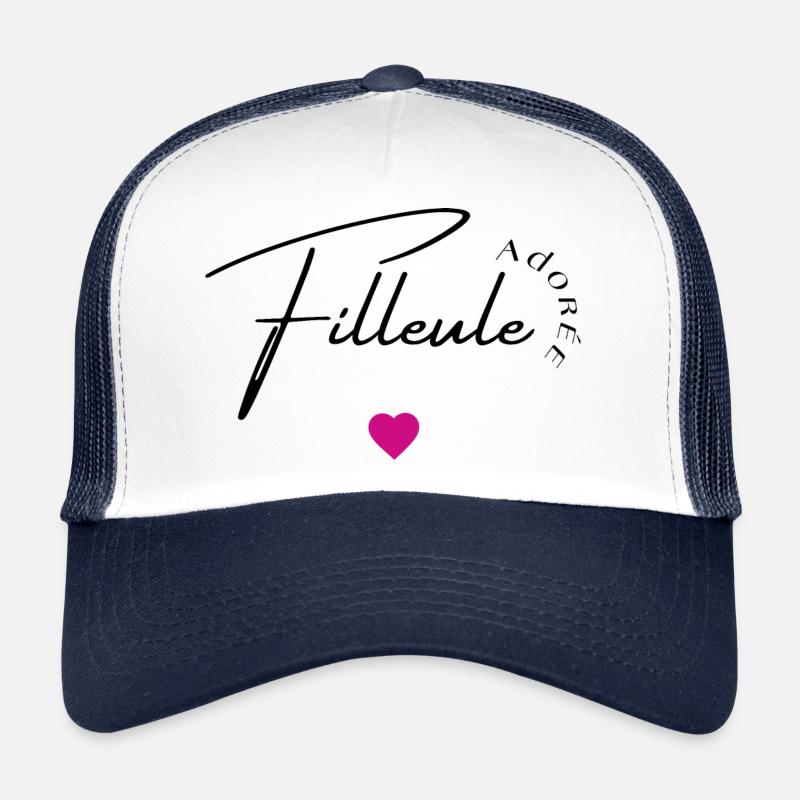 Filleule adorée - Casquette trucker  - blanc/marine