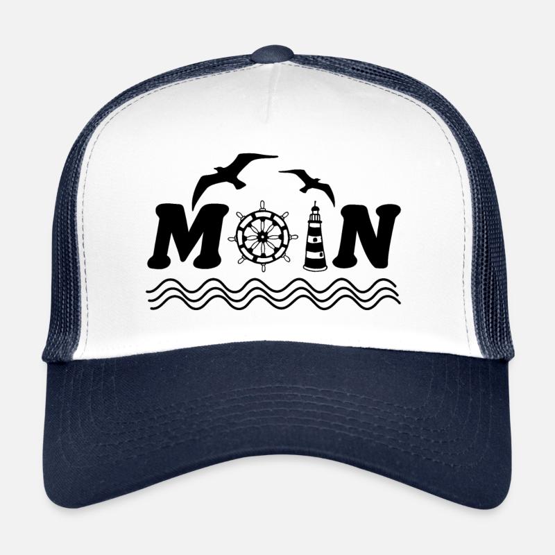 Moin - Trucker Cap - Weiß/Navy