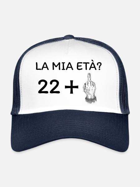 My age 23 - Trucker Cap - white/navy - Front