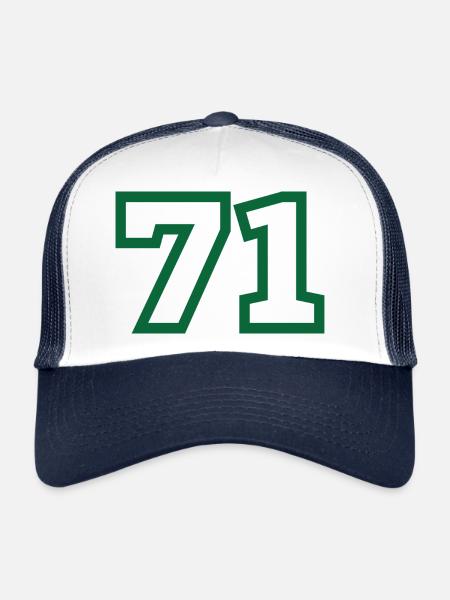Numéro 71 sport - Casquette trucker  - blanc/marine - Devant