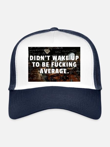 Je ne me suis pas réveillé pour étudier les mathématiques - Casquette trucker  - blanc/marine - Devant