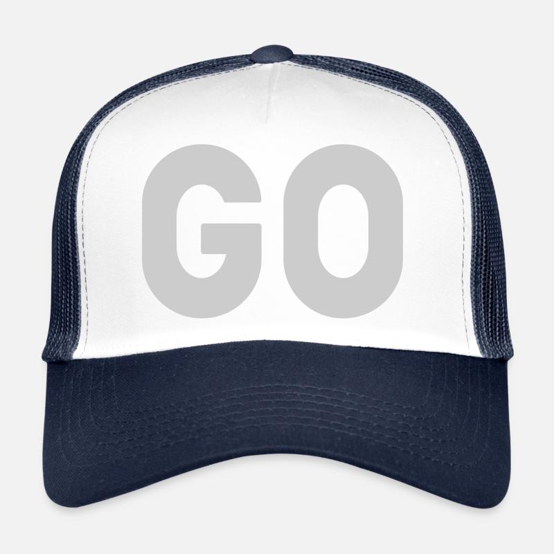 GO - Trucker Cap - Weiß/Navy