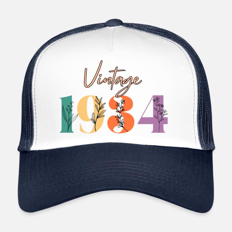Vintage 1934 florale Casquette trucker 