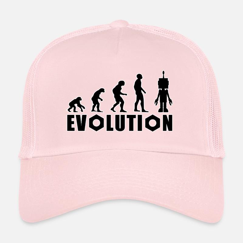Evolution from human to android Trucker Cap