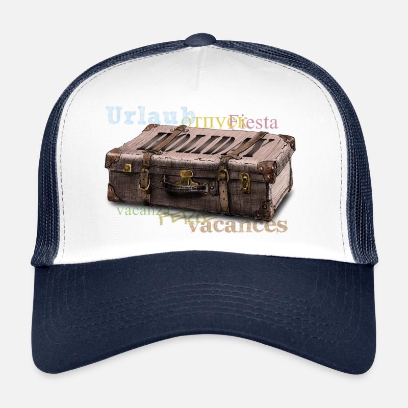 Vintage Koffer mit Reisewortschatz Trucker Cap