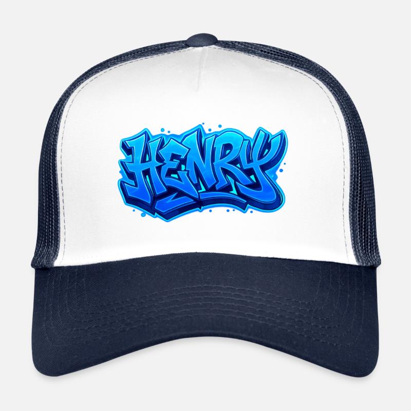 Graffiti HENRY Name Geschenk Ideal druckbar auf Trucker Cap