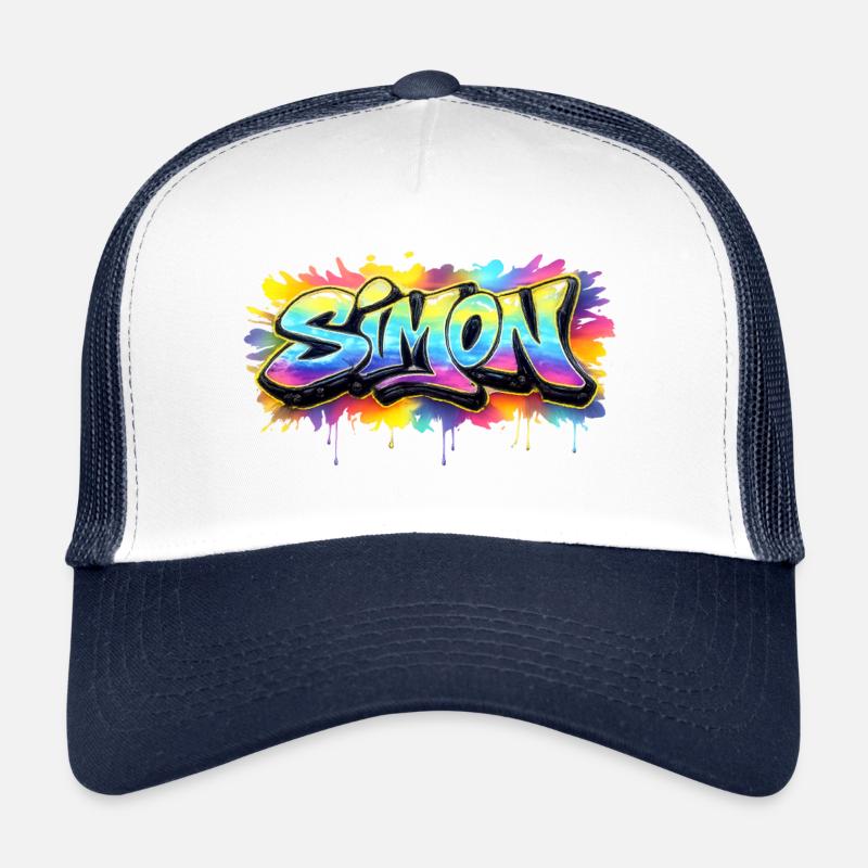 Graffiti SIMON Name Geschenk Ideal druckbar Trucker Cap