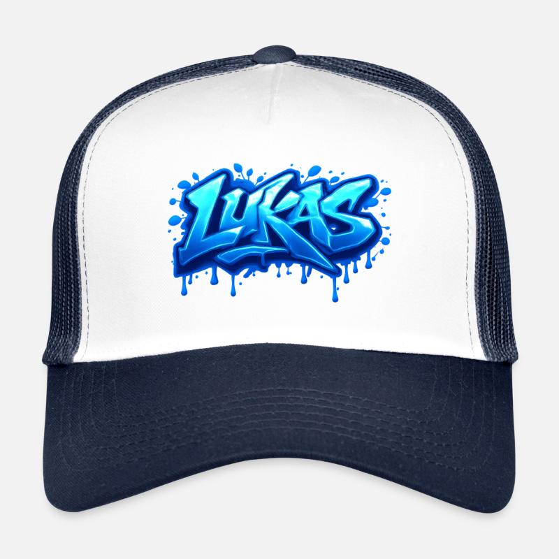 Graffiti  LUKAS Prénom cadeau idéal imprimable  Casquette trucker 