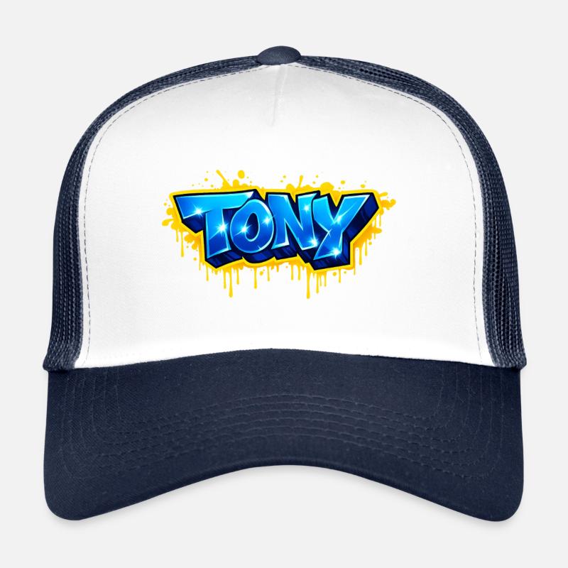 Graffiti name TONY FOR  PERFECT GIFT PRINTABLE  Casquette trucker 