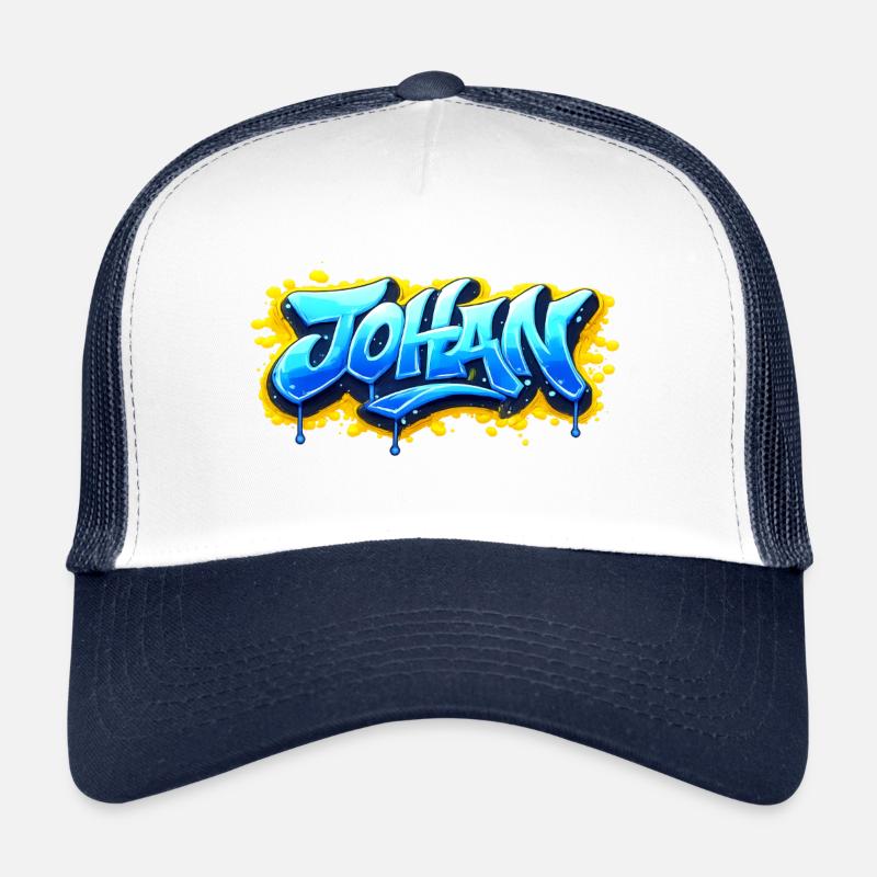JOHAN GRAFFITI NAME FOR PERFECT GIFT PRINTABLE  Casquette trucker 