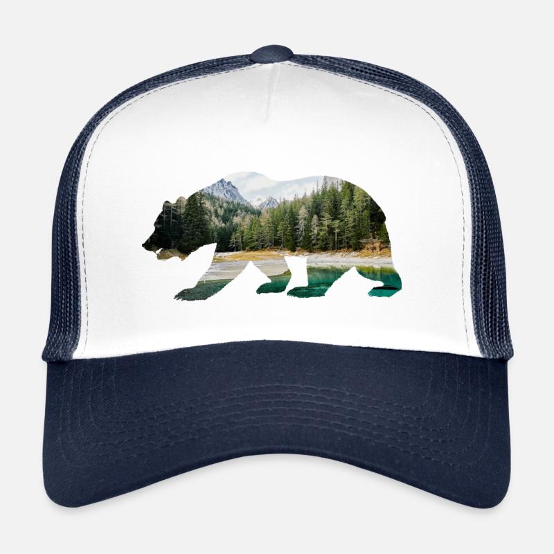 Bear forest Canada Alps - Trucker Cap - white/navy