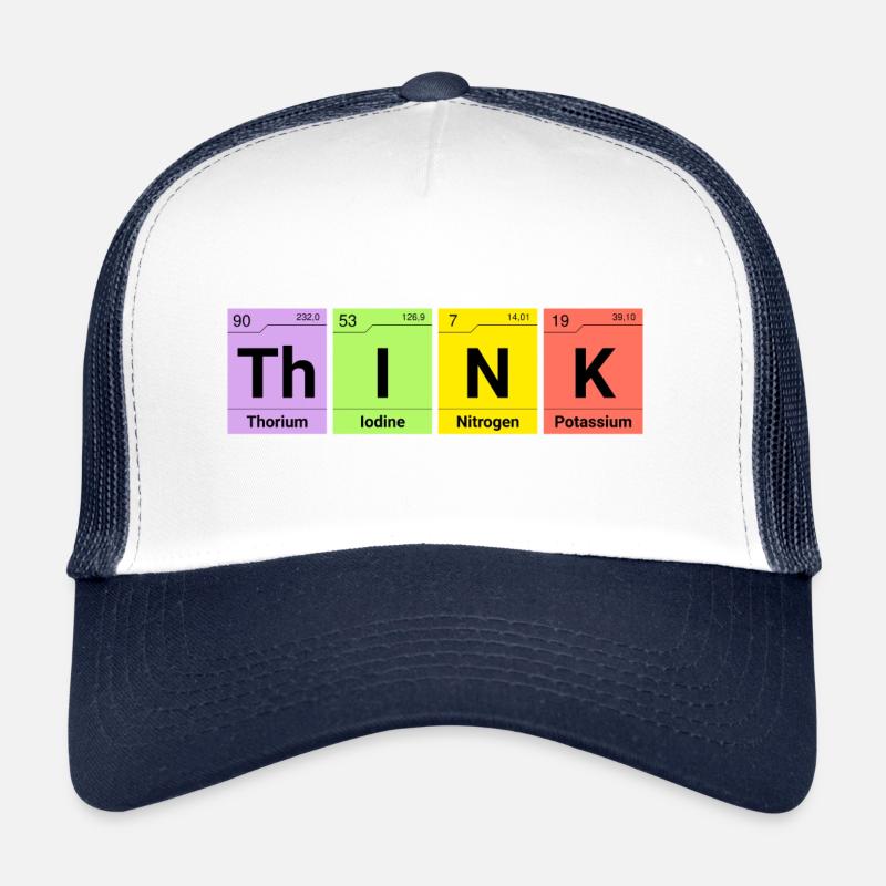 Pensez aux éléments chimiques Casquette trucker 