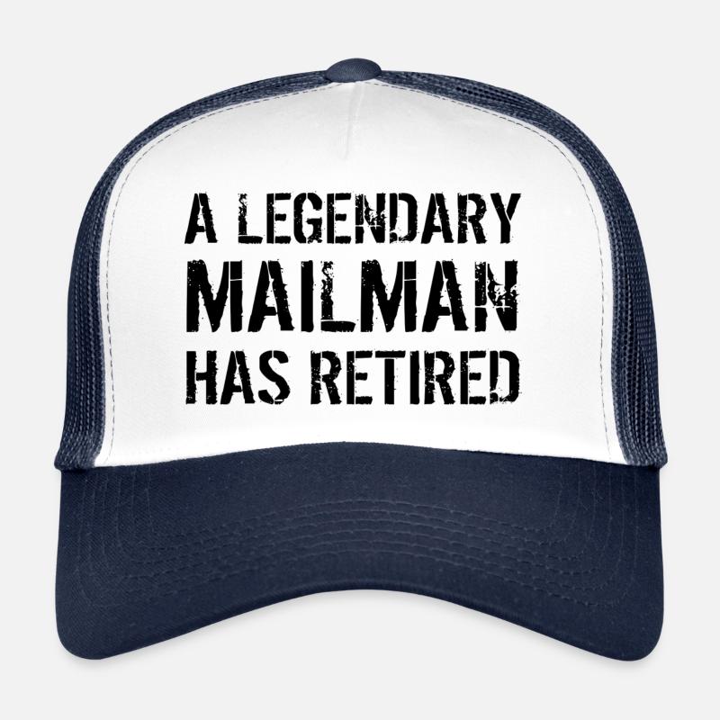 Retired Mailman Postman Mail Carrier Retirement Trucker Cap