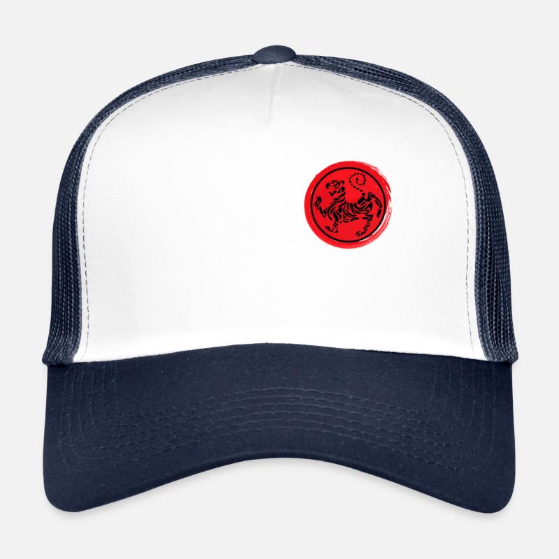 Karate Shotokan Tiger logo - Trucker Cap - white/navy