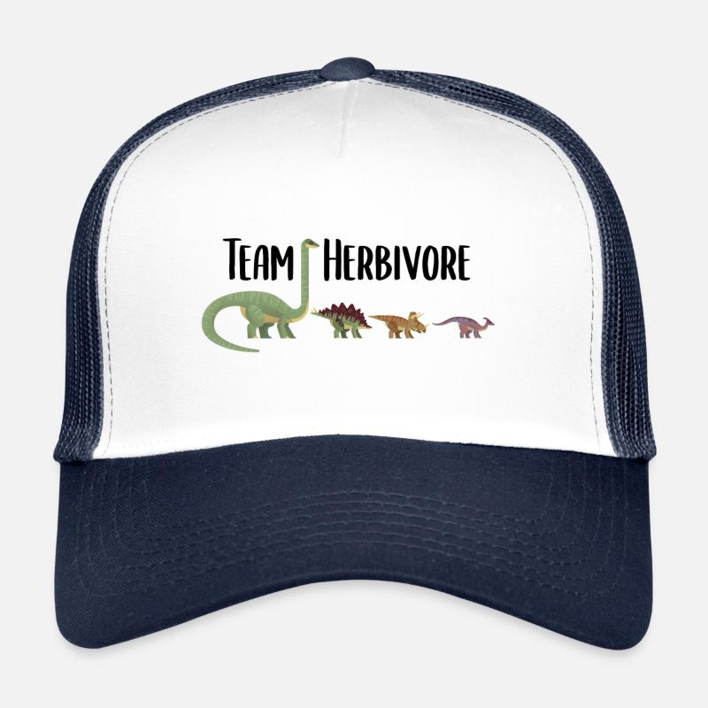 Vegan Team Herbivore - Trucker Cap - Weiß/Navy