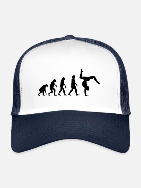 Gymnastics handstand evolution - Trucker Cap - white/navy - Front