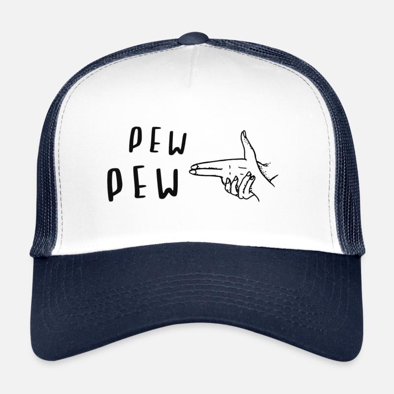 Pew Pew Artsy Meme Trucker Cap