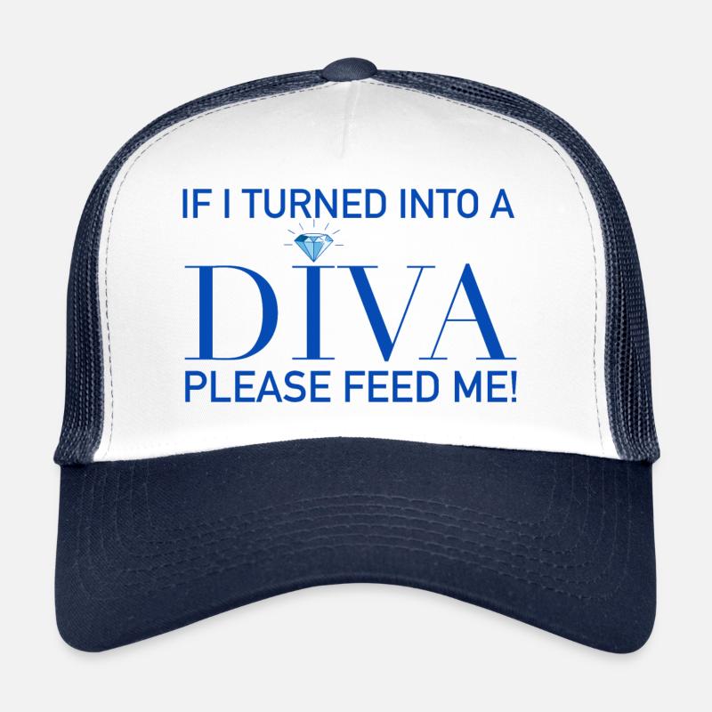 diva - Casquette trucker - blanc/marine