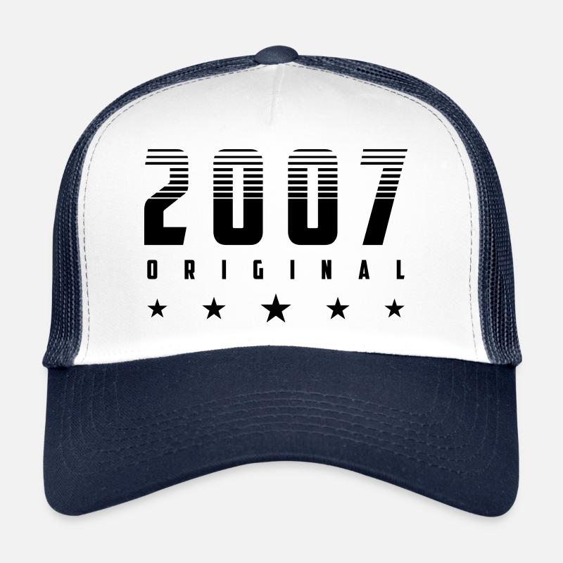 Année de naissance originale 2007 | Couleur modifiable Casquette trucker 