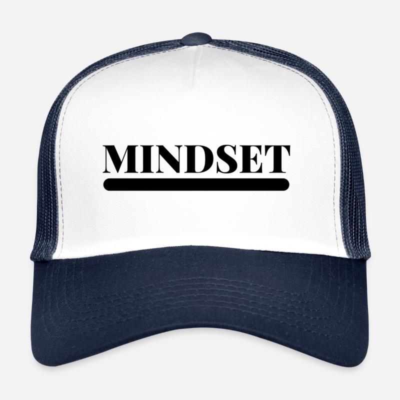 MINDSET - Motivation succès - Casquette trucker  - blanc/marine