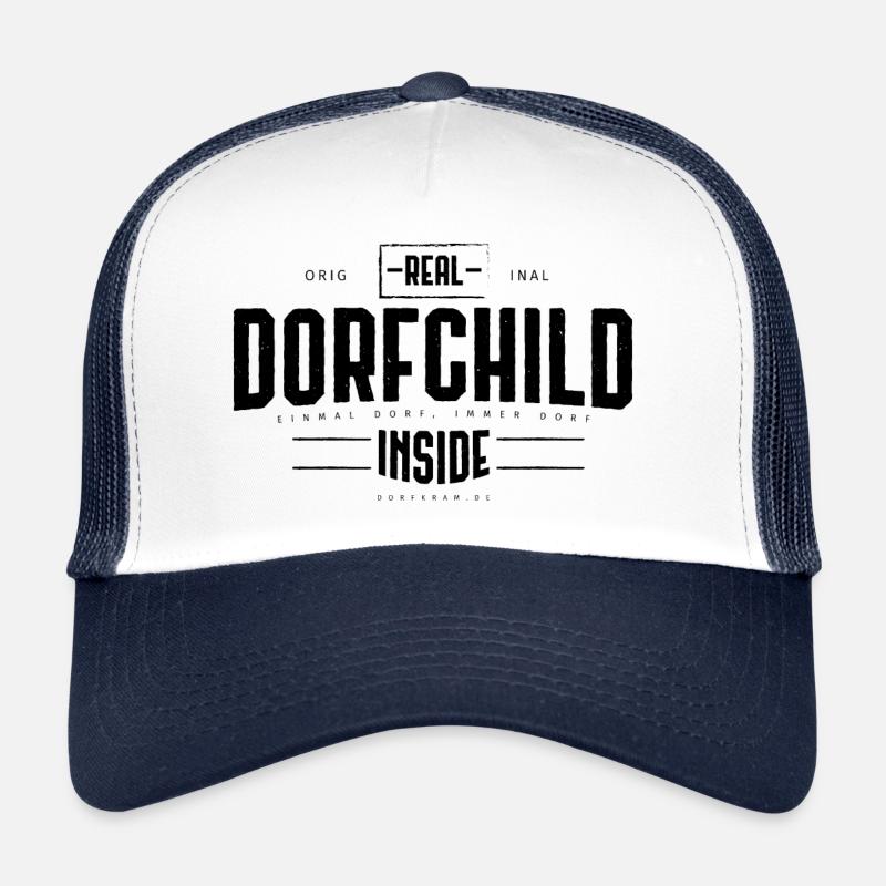 Echtes Dorfkind - Trucker Cap - Weiß/Navy