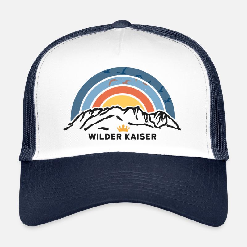 Wilder Kaiser Kitzbühel Kufstein St Johann Wandern - Trucker Cap - Weiß/Navy